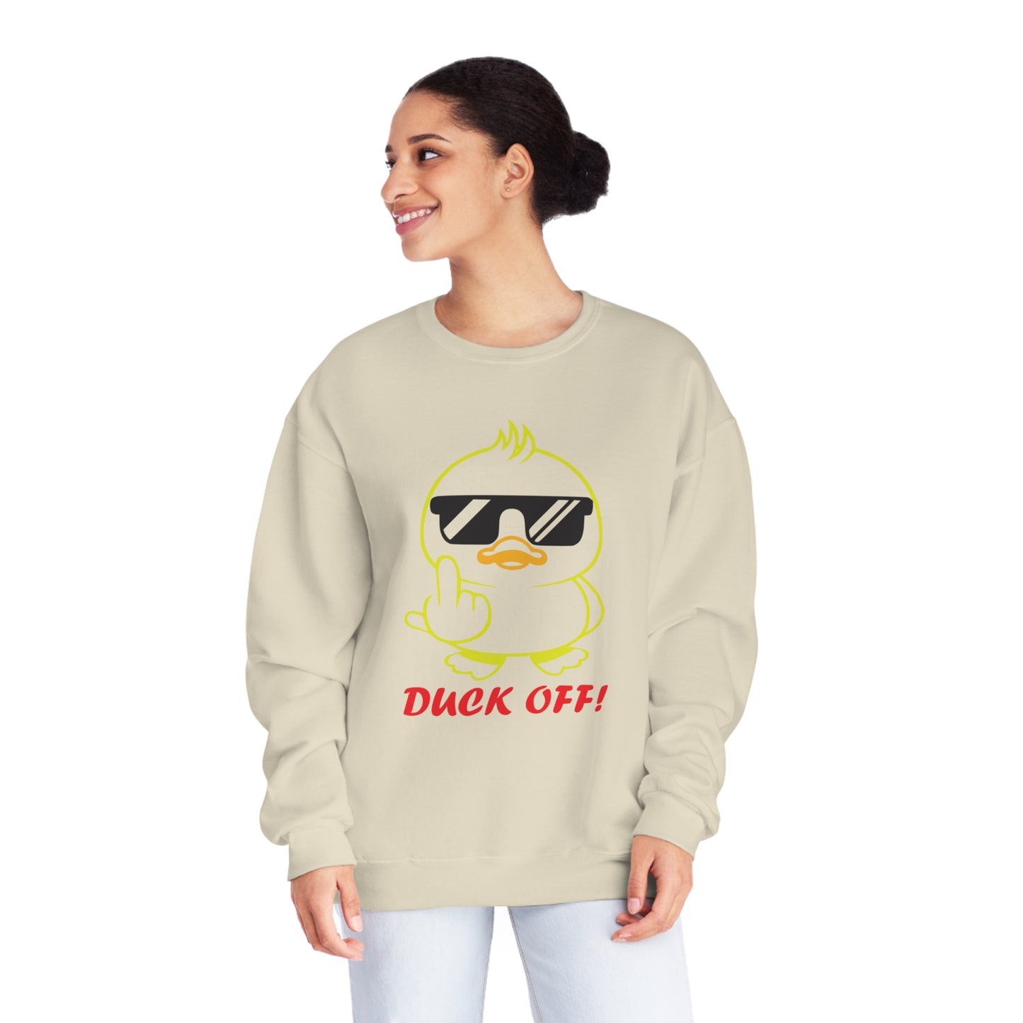 Duck Off, Unisex NuBlend® Crewneck Sweatshirt