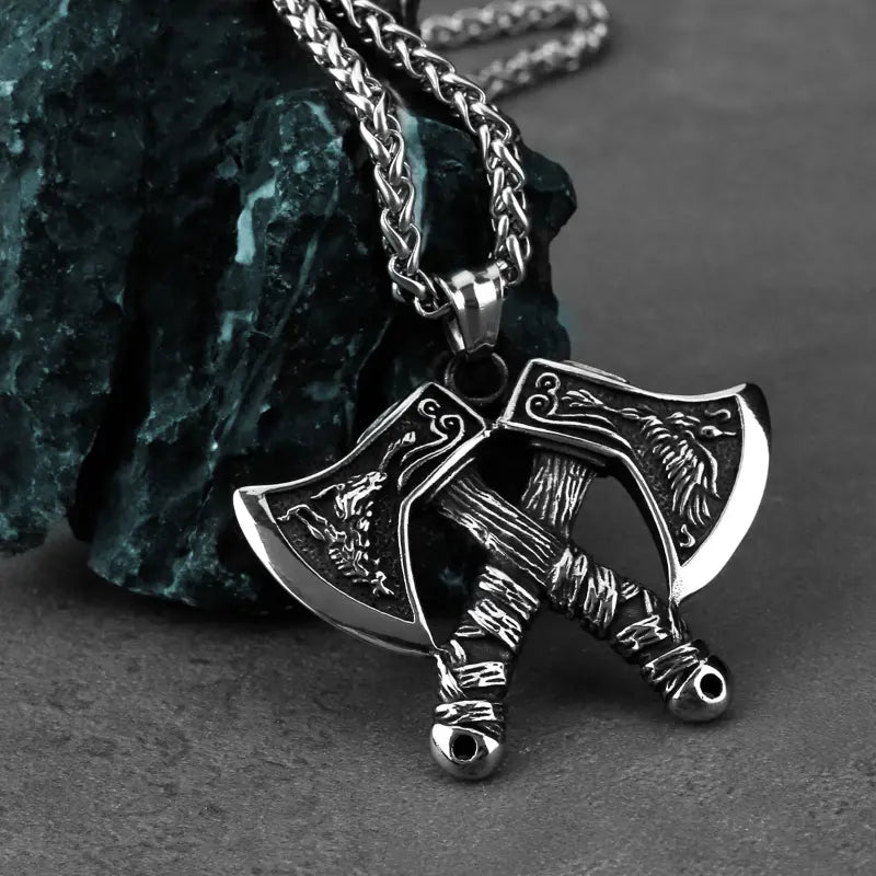 Viking Axe Pendant Necklace