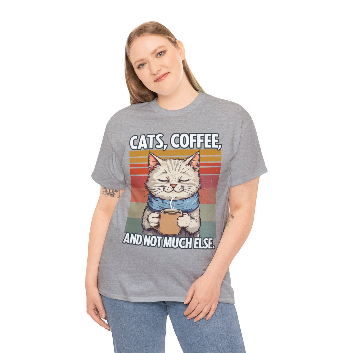 Cats, Coffee and not much else. Heavy Cotton T-Shirt