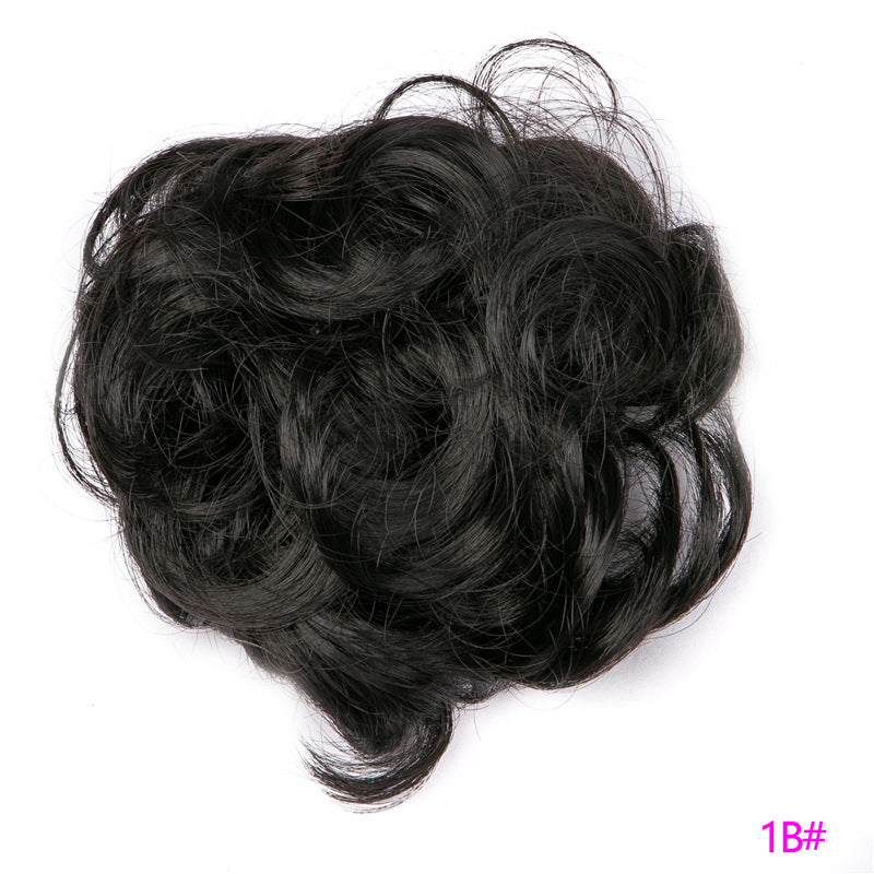 Popular hair bun fluffy natural drawstring fiber hair