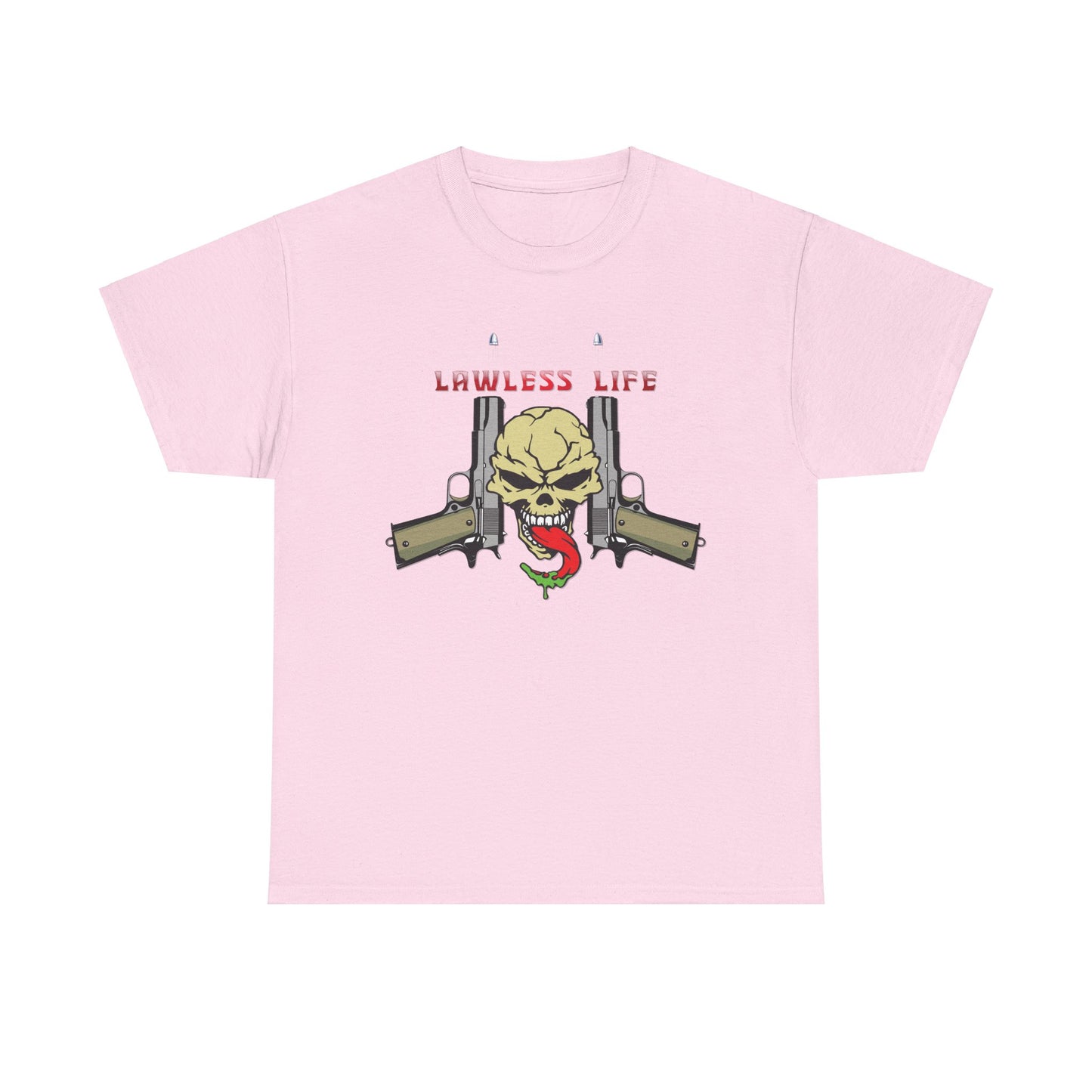 Lawless Life Pistols. Heavy Cotton T-Shirt