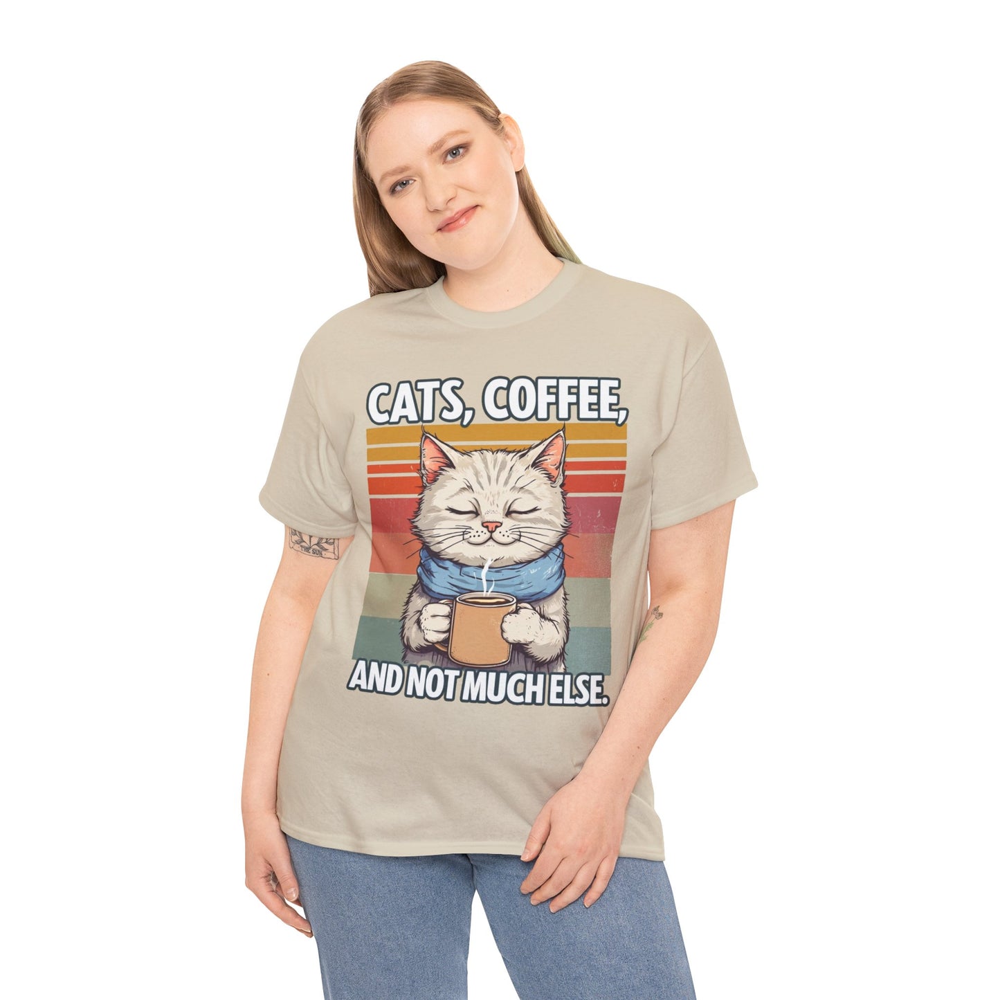 Cats, Coffee and not much else. Heavy Cotton T-Shirt