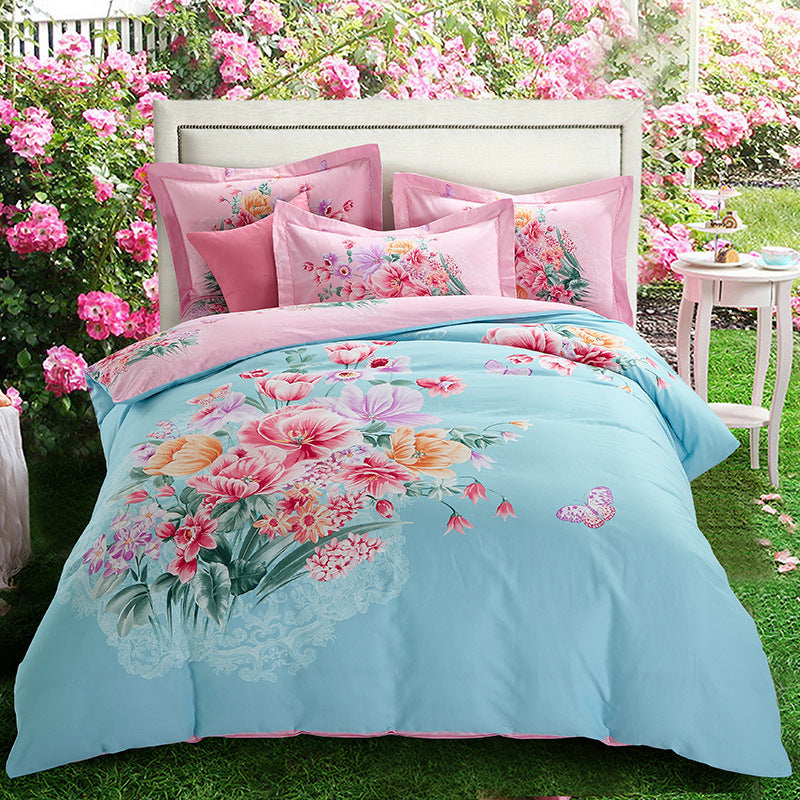 Four-piece cotton bed set