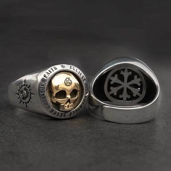 Domineering Skull Men's Ring