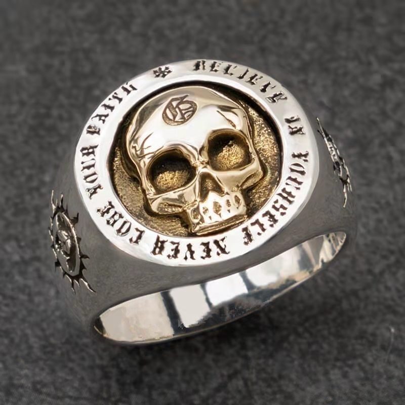 Domineering Skull Men's Ring