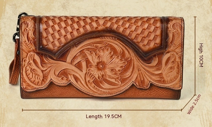 Embossed Cowhide Wallet