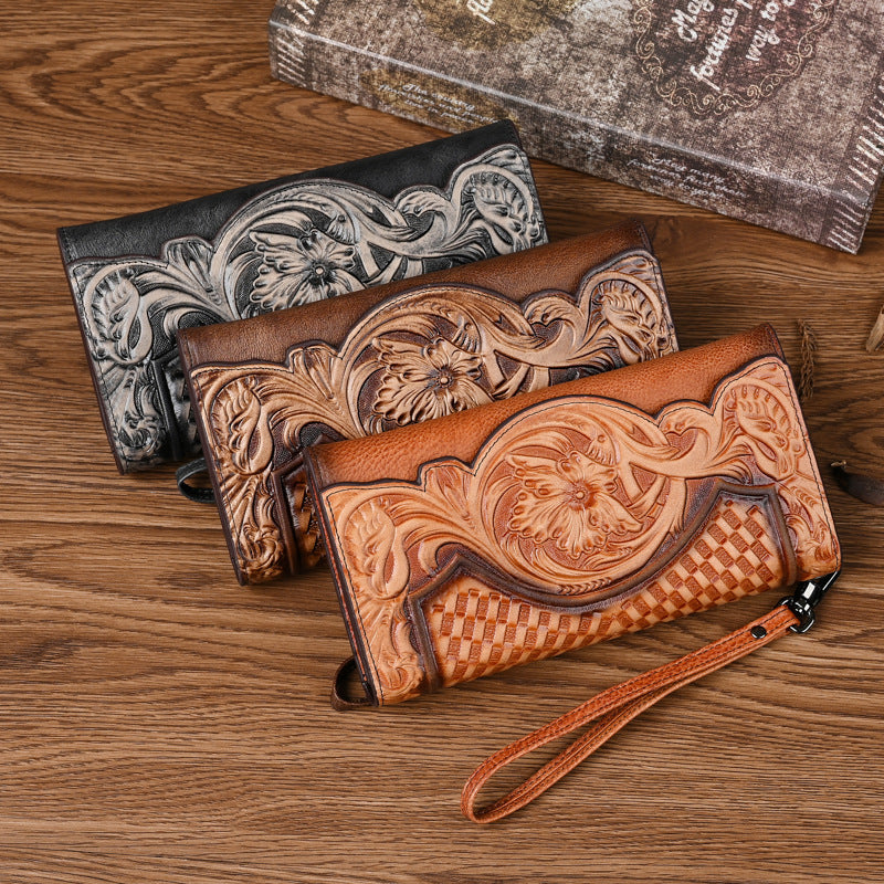 Embossed Cowhide Wallet