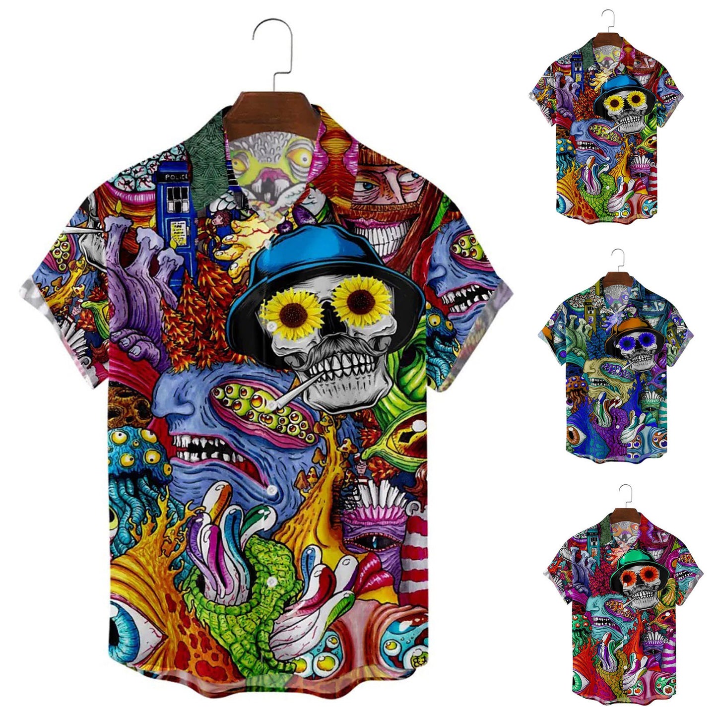 Men's Halloween Printed Shirt