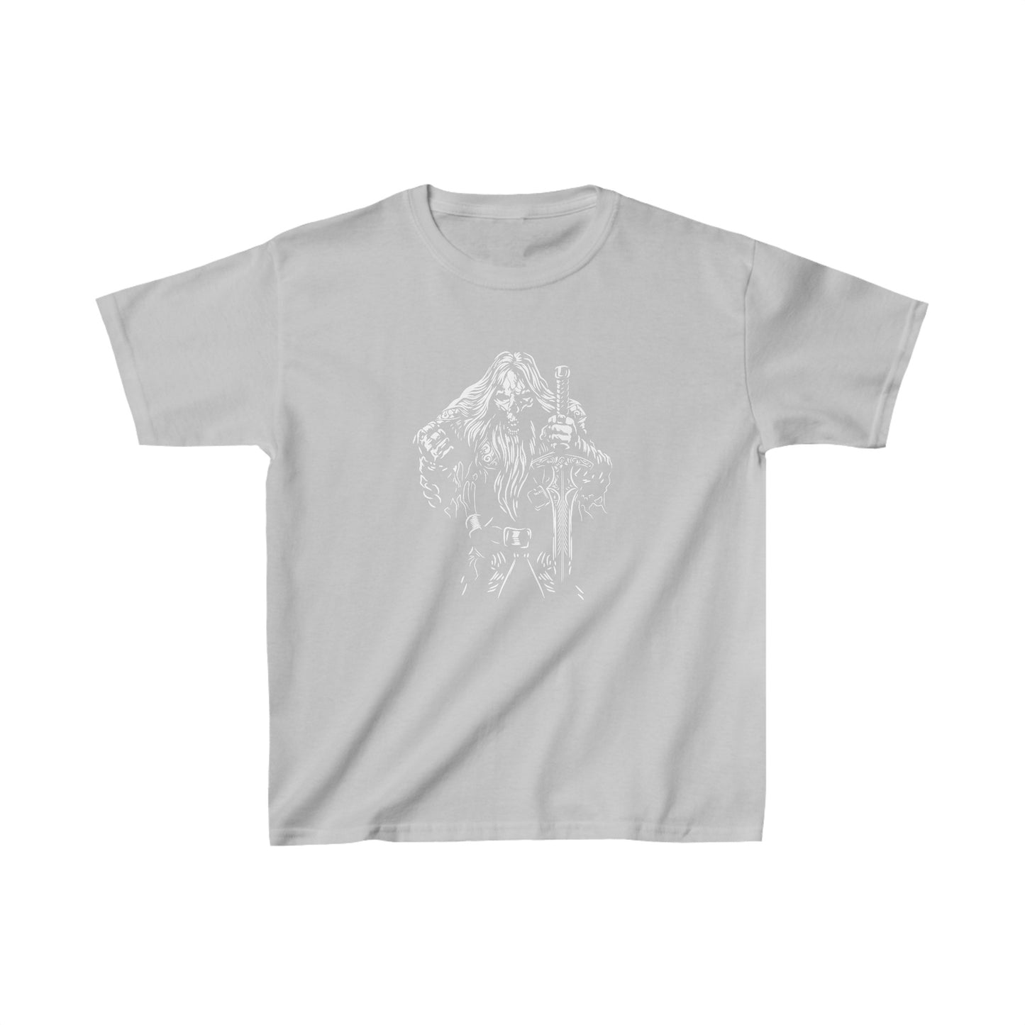 Viking Warrior Skeleton. Kids Heavy Cotton™ T-Shirt