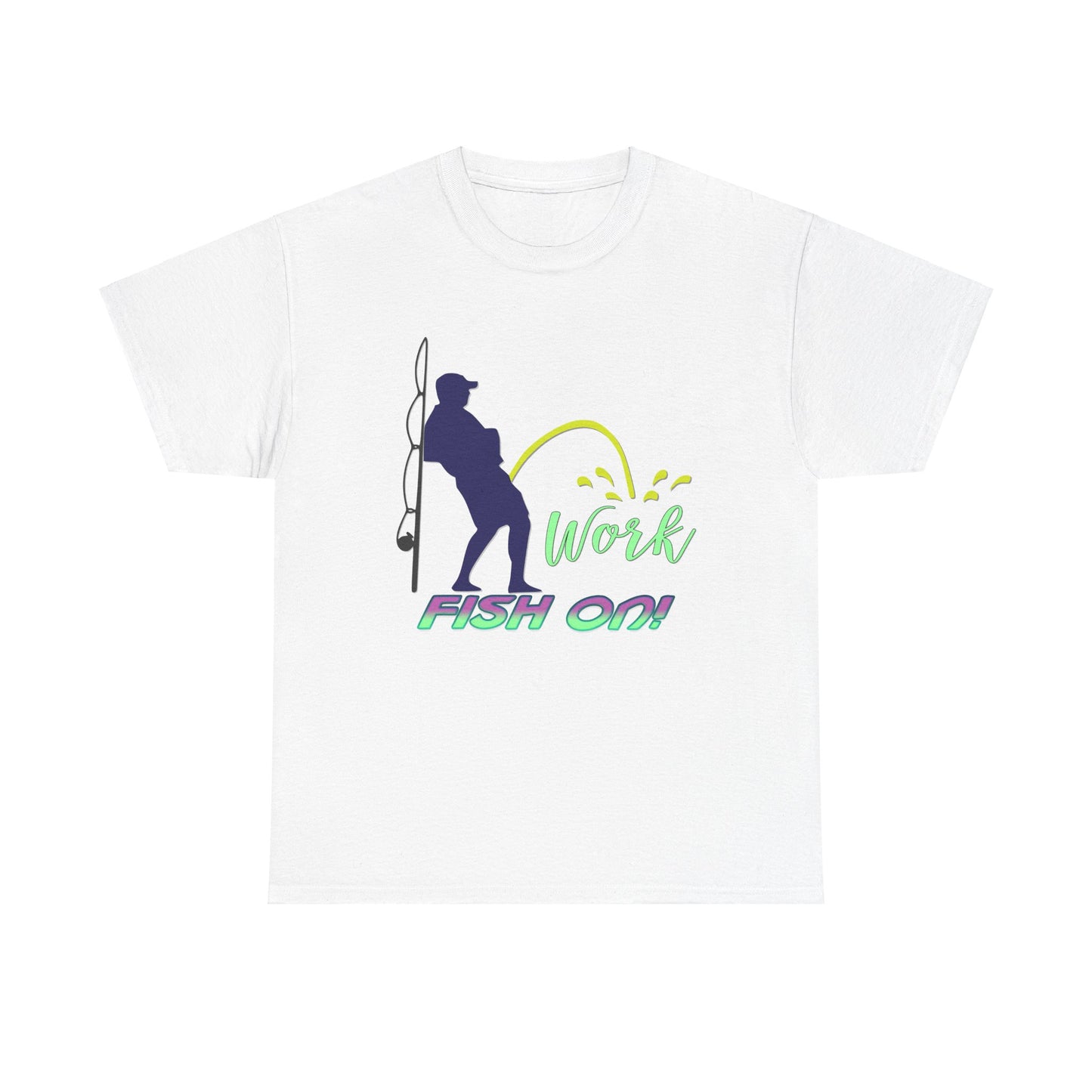 Pee on Work, Fish on, Heavy Cotton T-Shirt