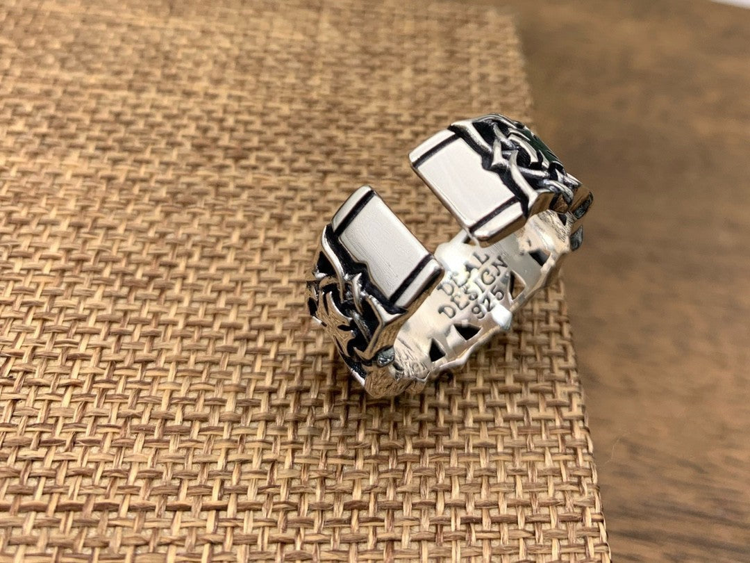 S925 Sterling Silver Cross Ring