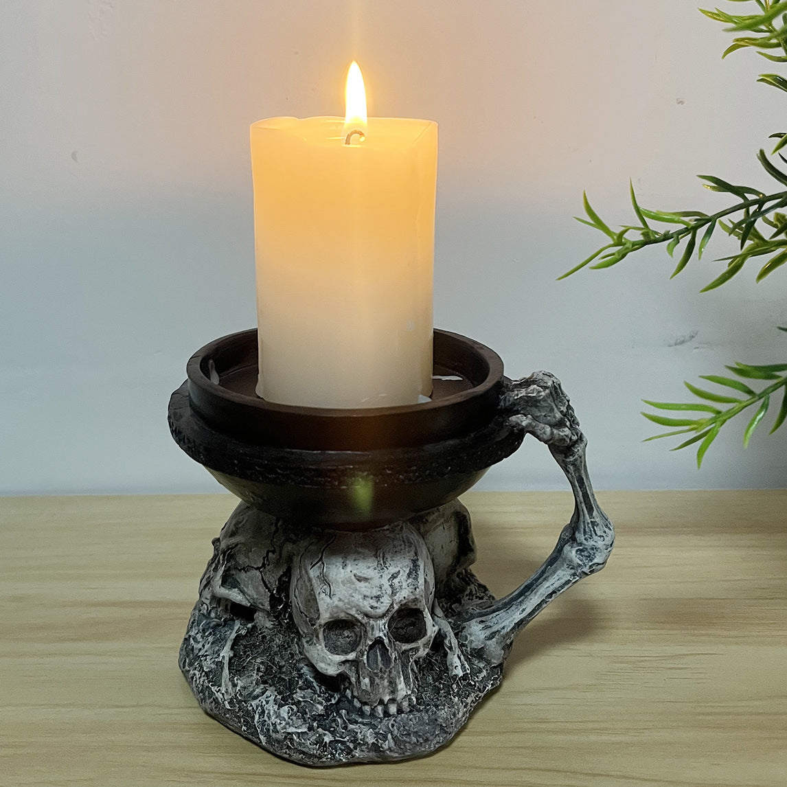 Skull Candlestick Decoration