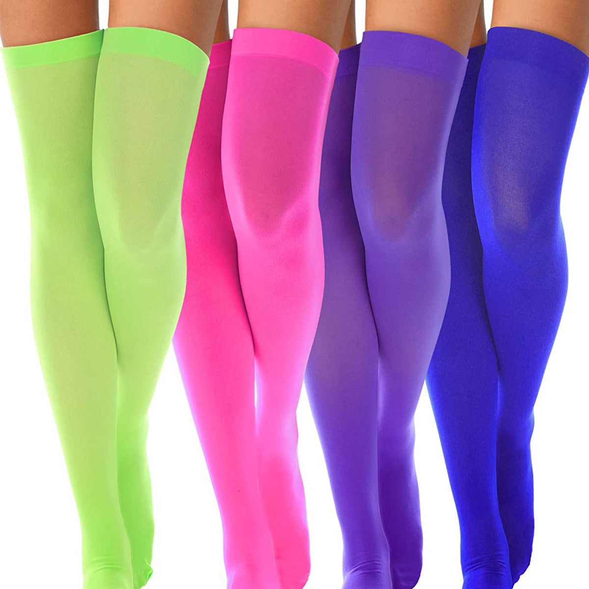 Multi-Color Internet Celebrity Solid Color Over-the-knee Socks