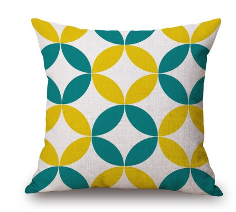 Geometric print cushion cover