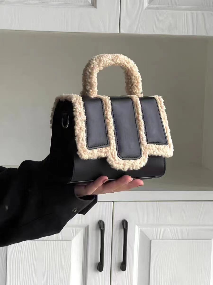 Lambs Wool Fashion Crossbody Bag