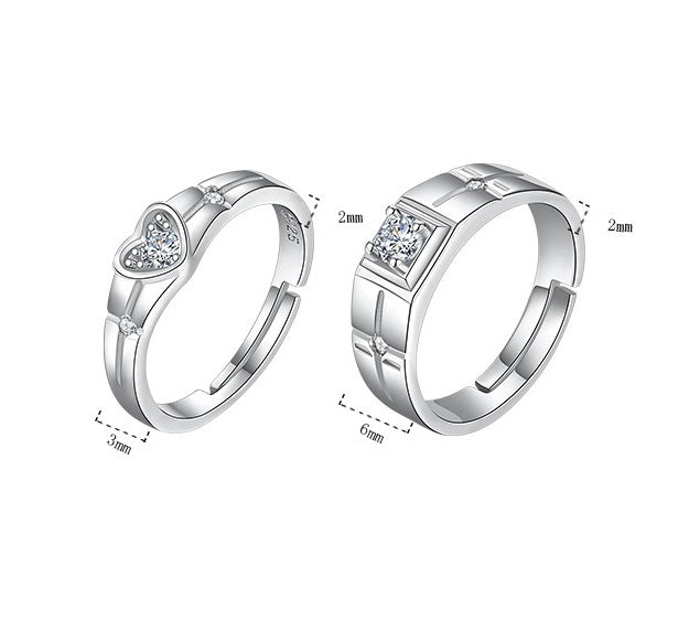 Heart Couple Rings