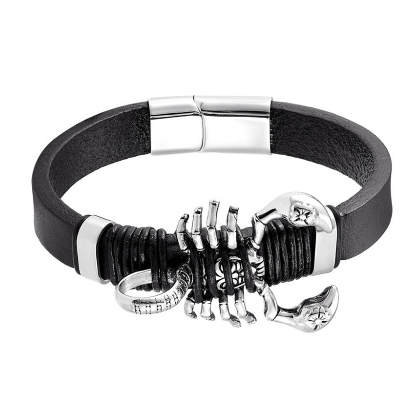 Scorpion Leather Handmade Bracelet