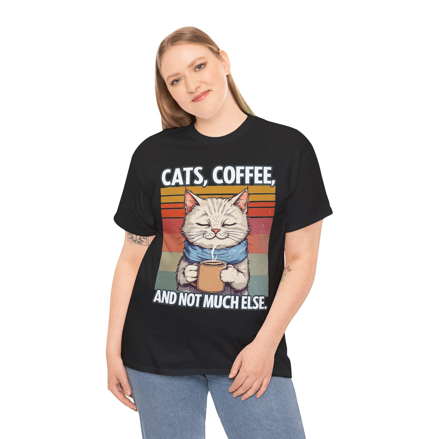 Cats, Coffee and not much else. Heavy Cotton T-Shirt