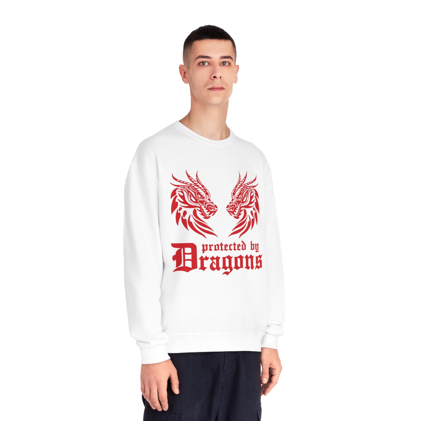 Protected by Dragons, Unisex NuBlend® Crewneck Sweatshirt