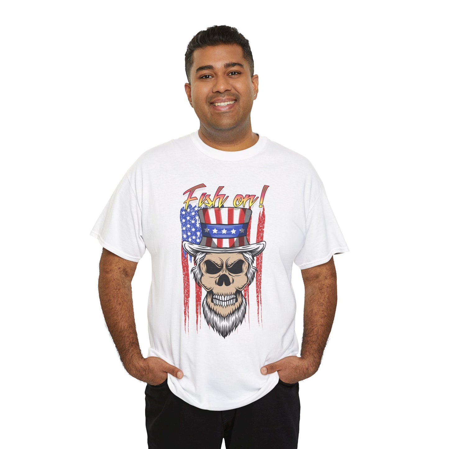 All American Fish on. Heavy Cotton T-Shirt