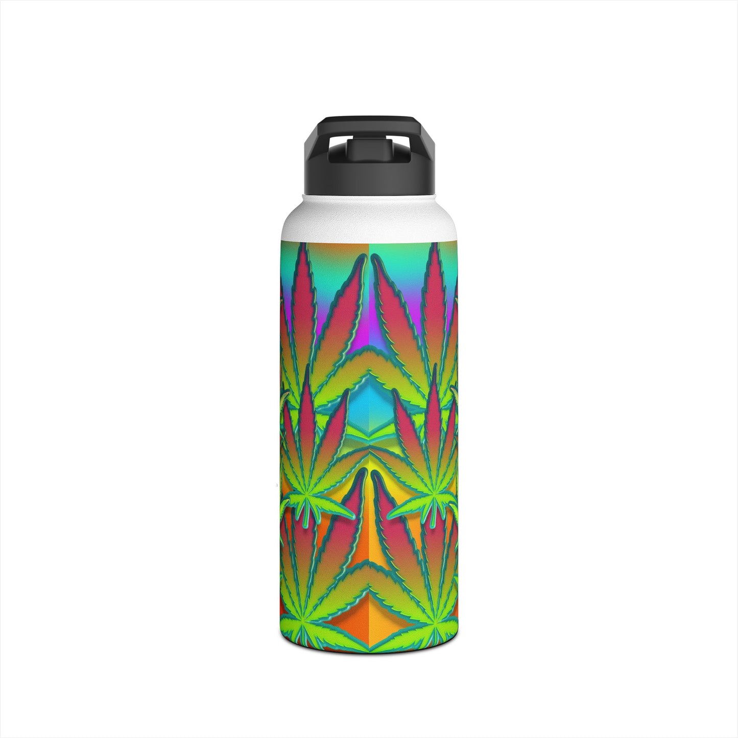 Marijuana Leaf. Stainless Steel Water Bottle