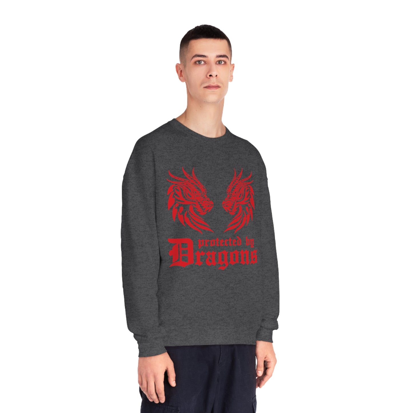 Protected by Dragons, Unisex NuBlend® Crewneck Sweatshirt