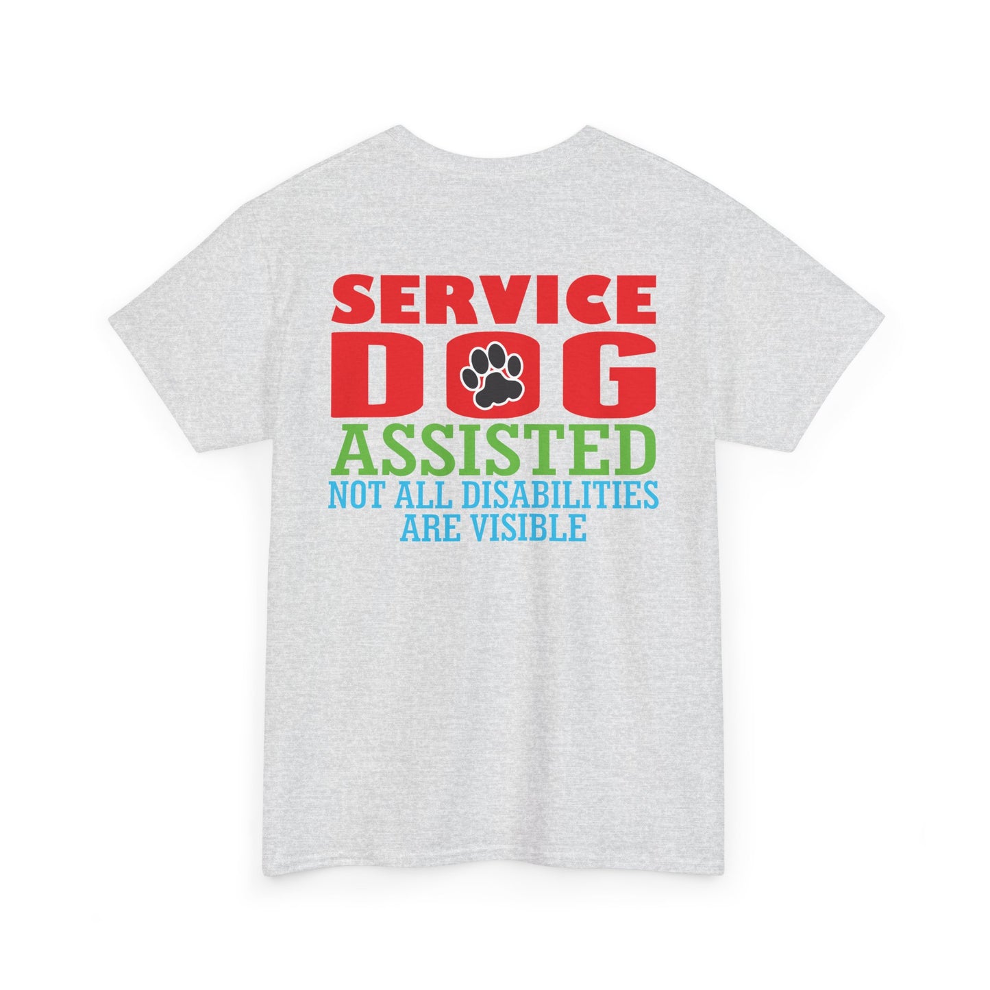 Service Dog Assisted. Heavy Cotton T-Shirt