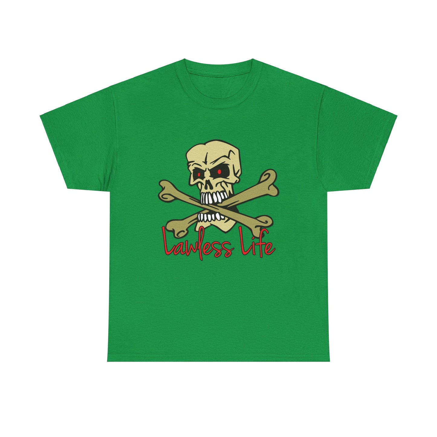 Lawless Life Skull & Bones. Heavy Cotton T-Shirt