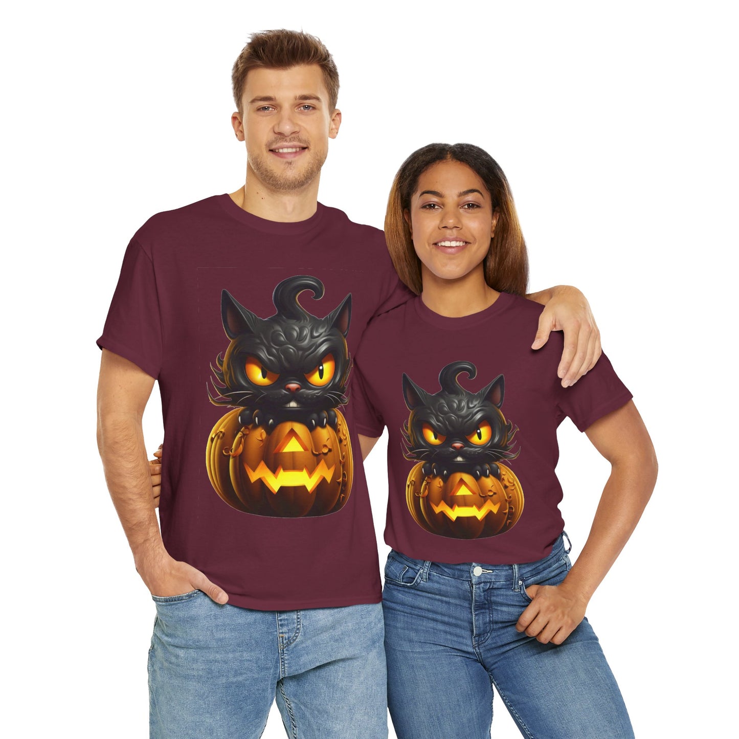 Halloween Kitty. Heavy Cotton T-Shirt