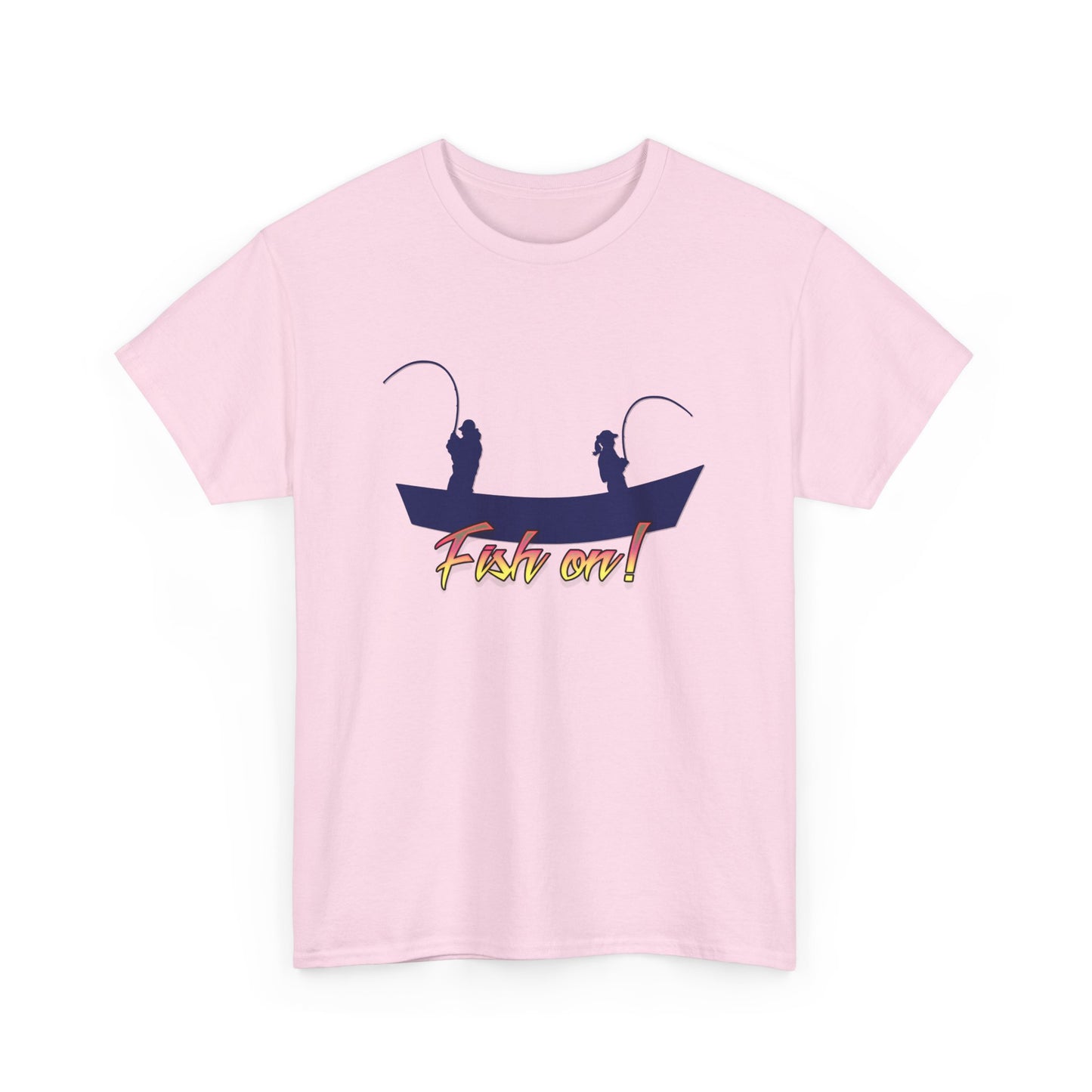 Fish on Drift Boat. Heavy Cotton T-Shirt