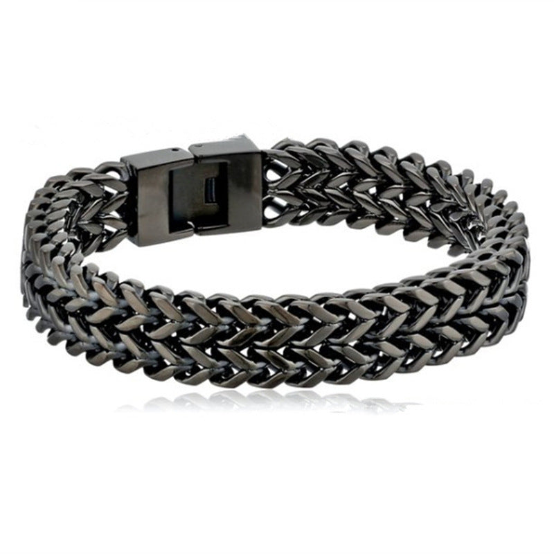 Stainless Steel Double Row Bracelet