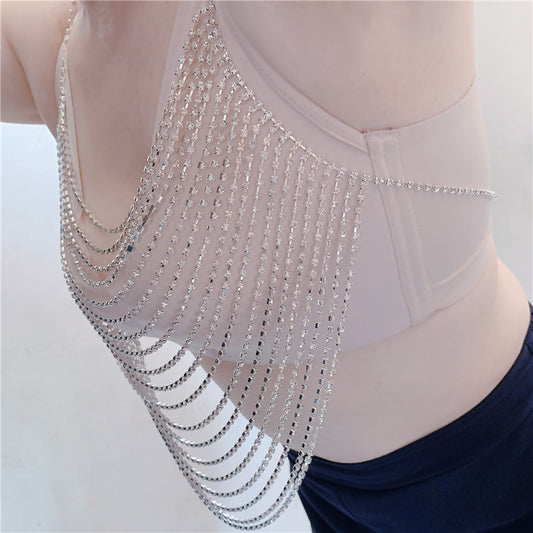 Sexy Rhinestone Halter Top Body Chain