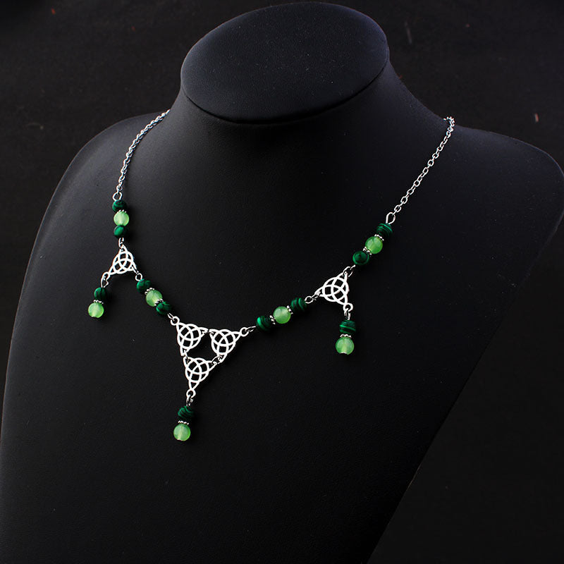 Gothic Irish Knot Peacock Necklace