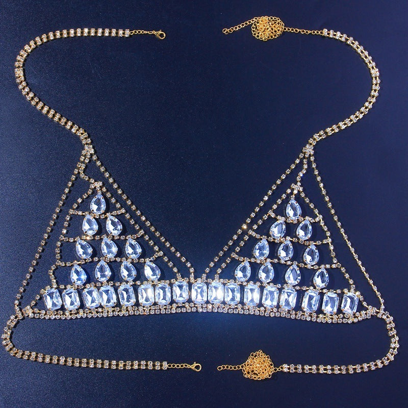 Rhinestone Bra Body Chain