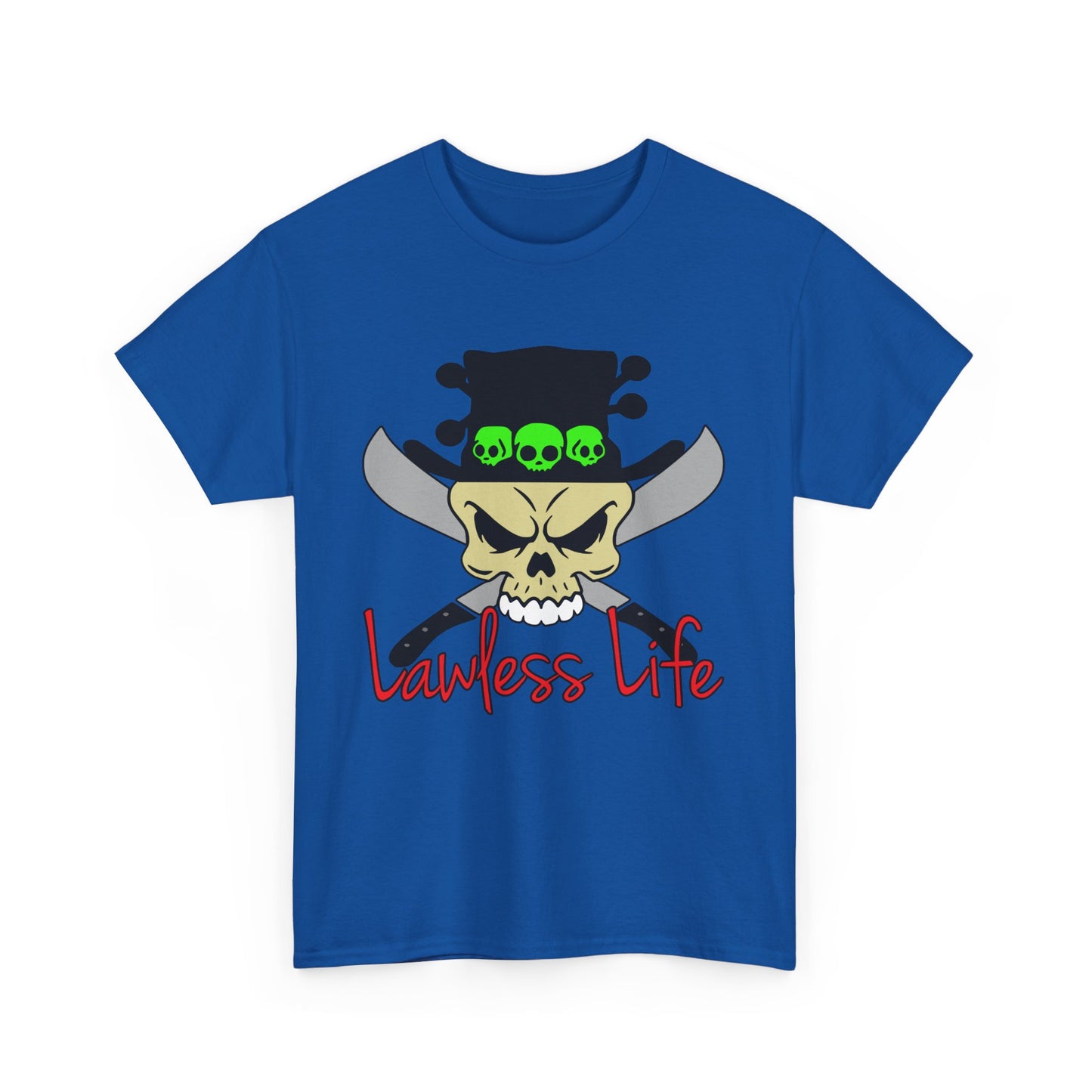 Lawless Life VooDoo Skull. Heavy Cotton T-Shirt