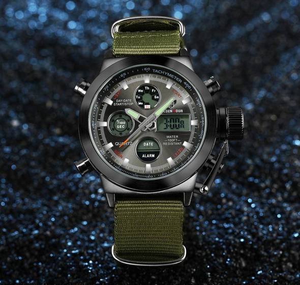 Outdoorsman multi-function electronic watch