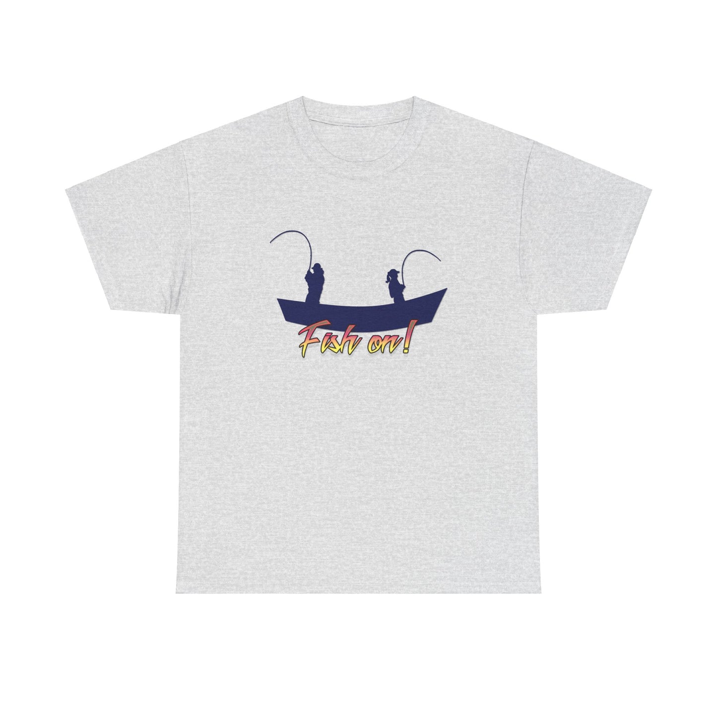 Fish on Drift Boat. Heavy Cotton T-Shirt