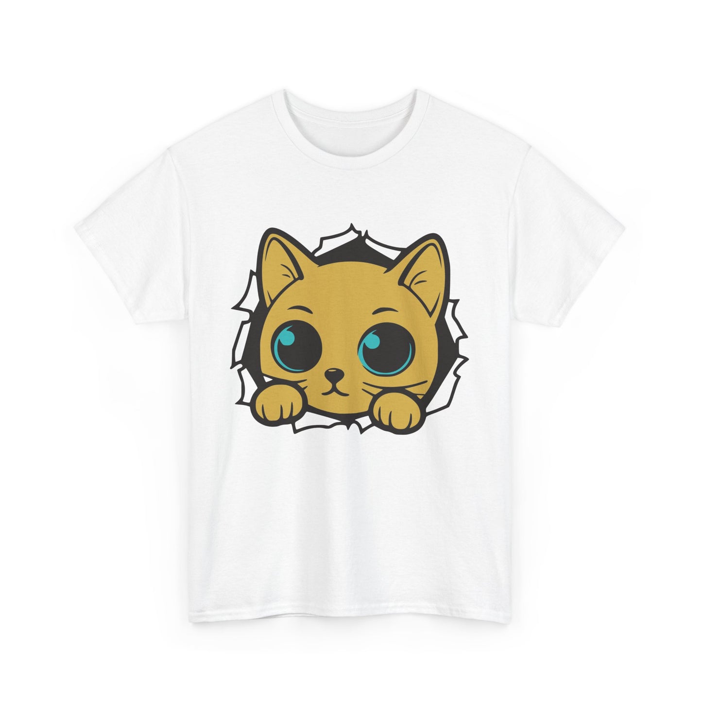 Breaking out Cat. Heavy Cotton T-Shirt