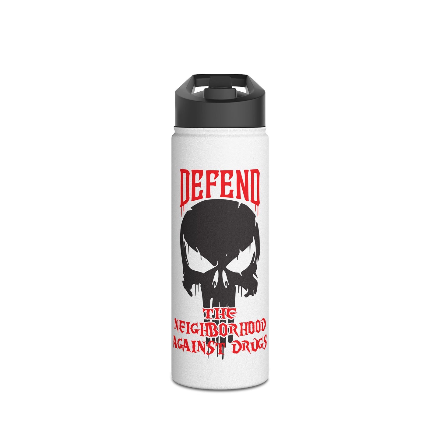 Defend the Neighborhood Against Drugs. Stainless Steel Water Bottle