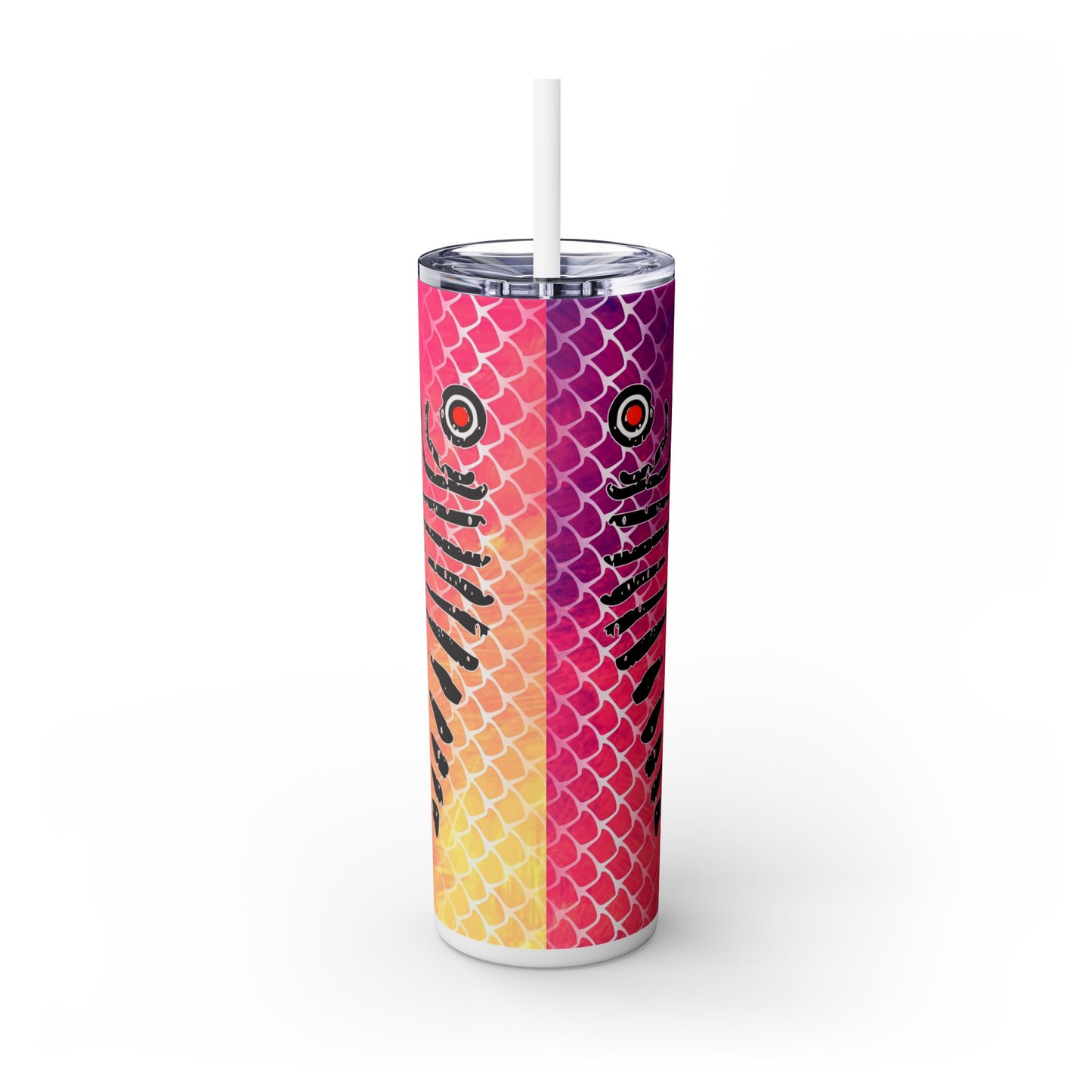 Bite Me Fish Hook. 20oz Skinny Tumbler with Straw