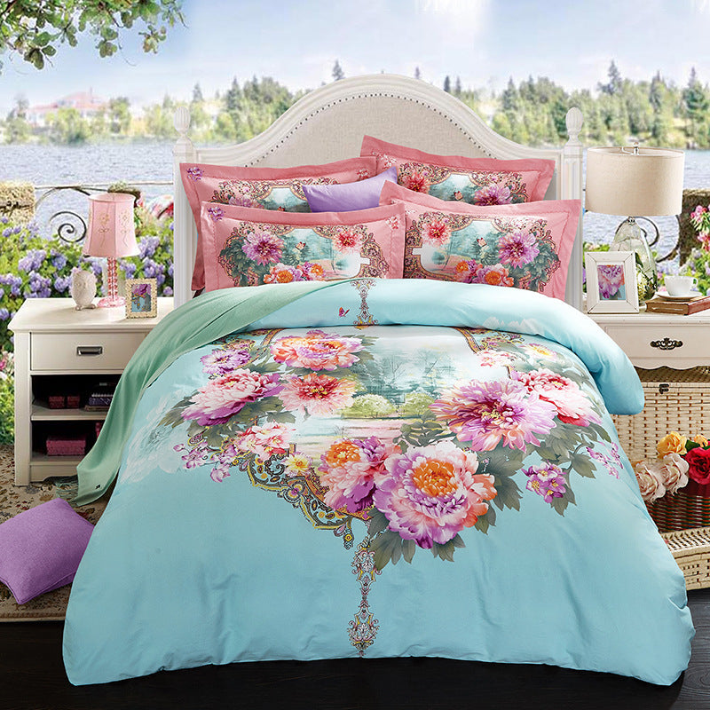 Four-piece cotton bed set