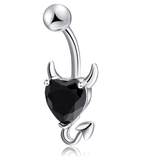 Zircon Crystal Belly Button Ring