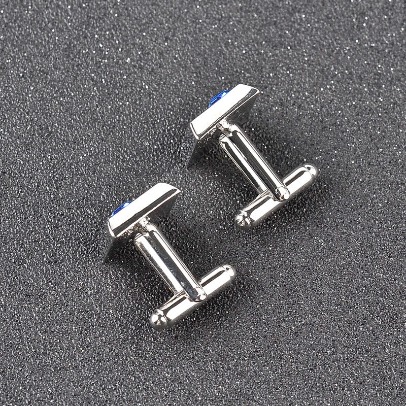 Fashionable Men's French Diamond Cufflinks