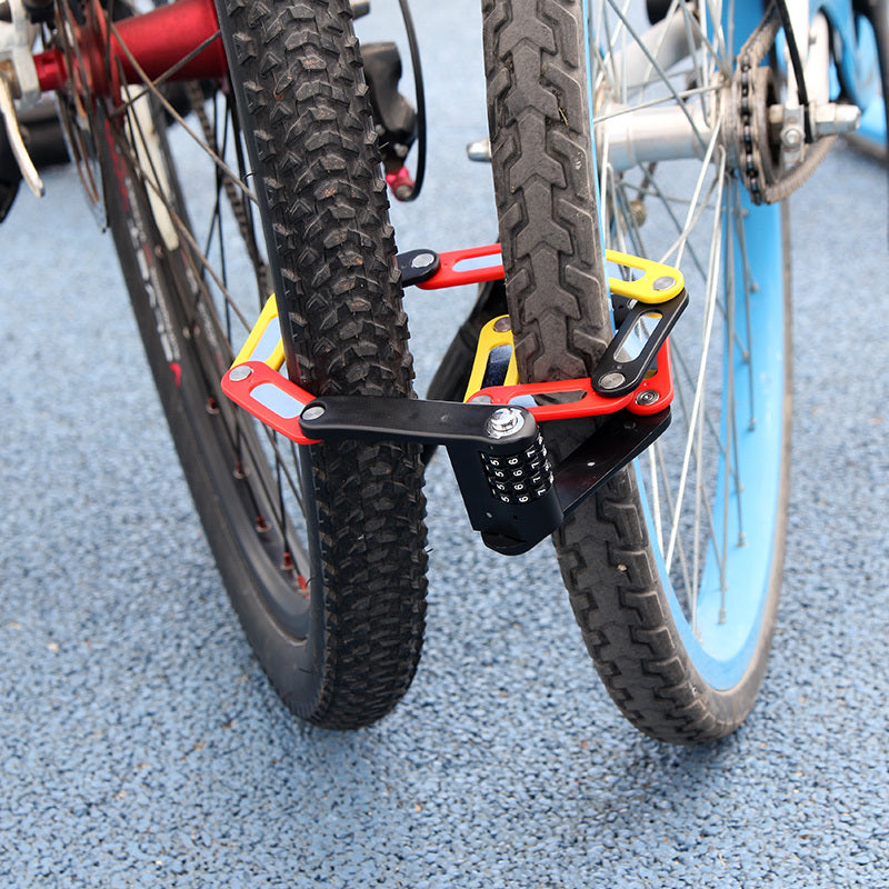 Mini password folding bicycle lock