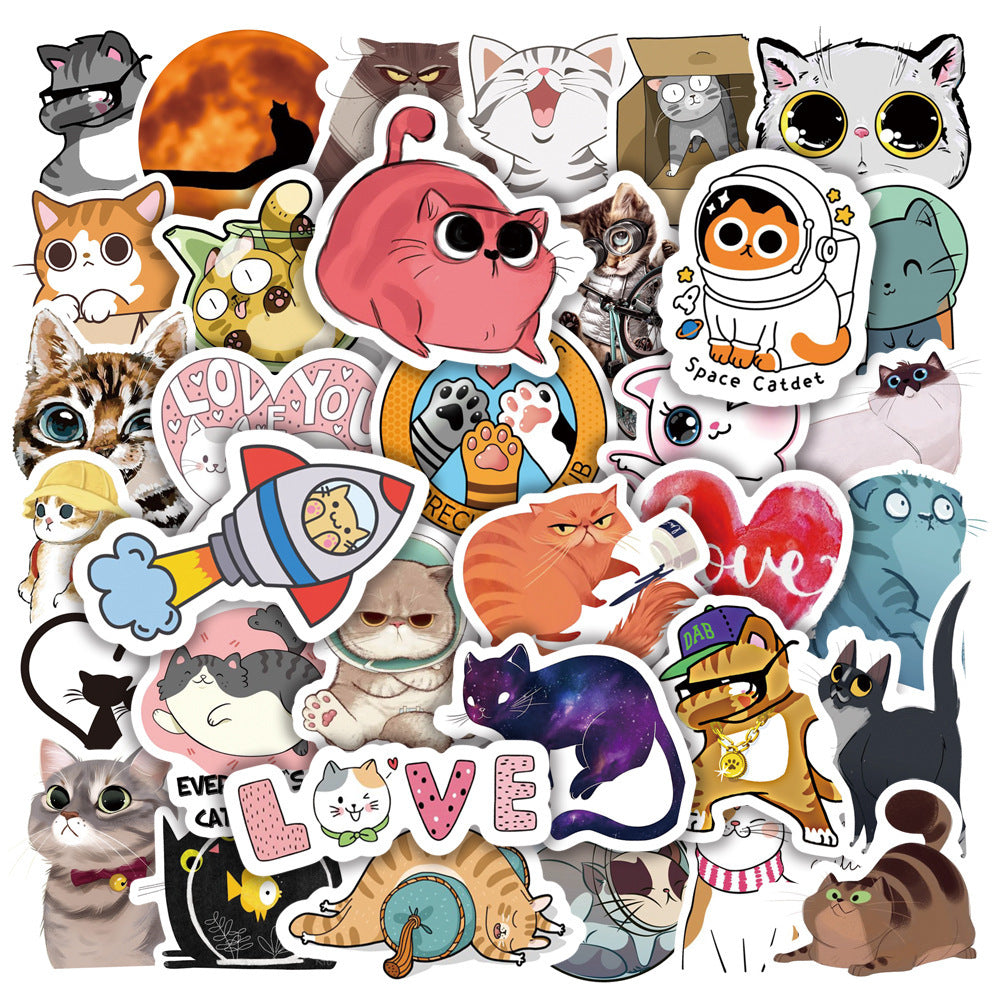 Cute Cat Waterproof Stickers