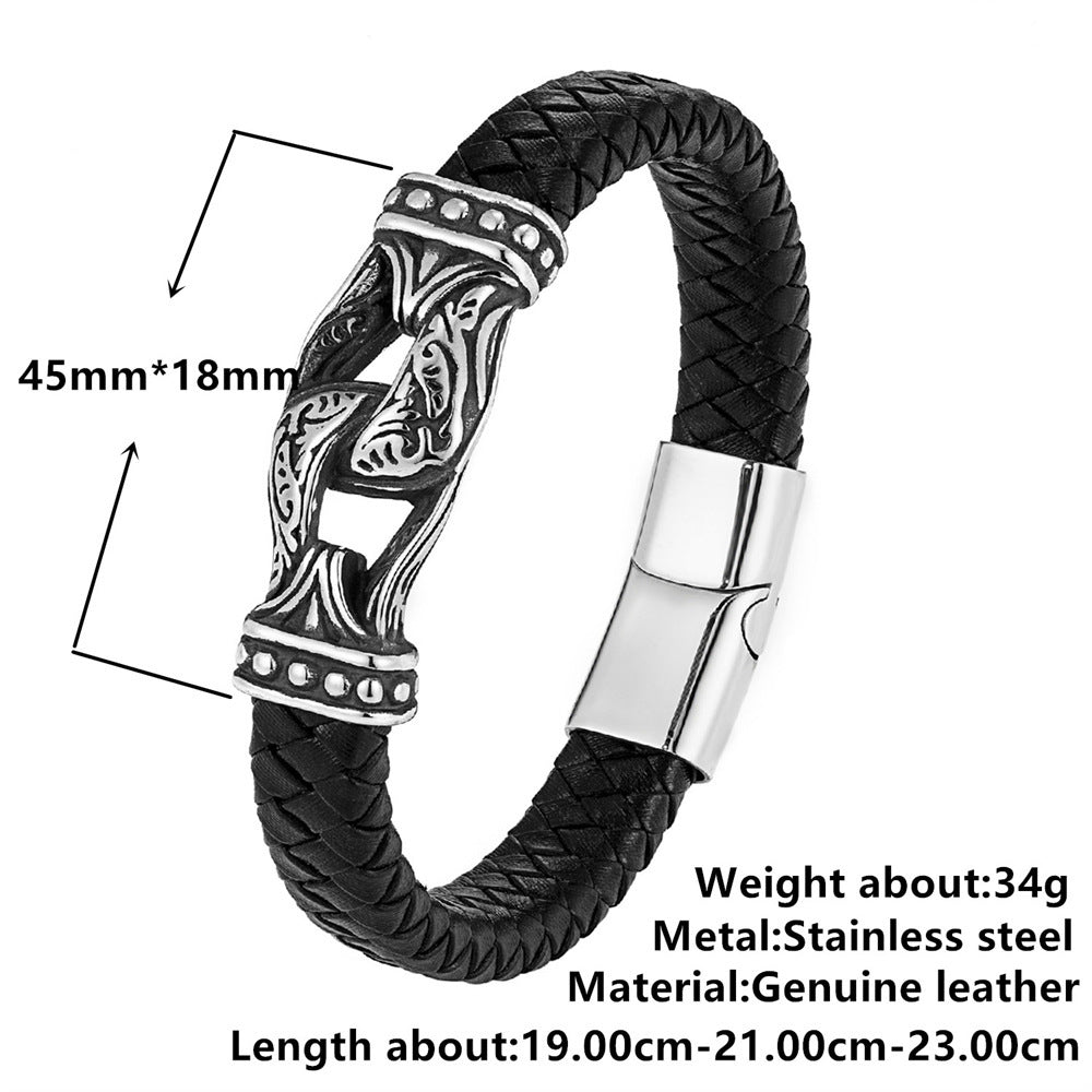 Tibetan Stirrup Authentic Leather Weave Bracelet