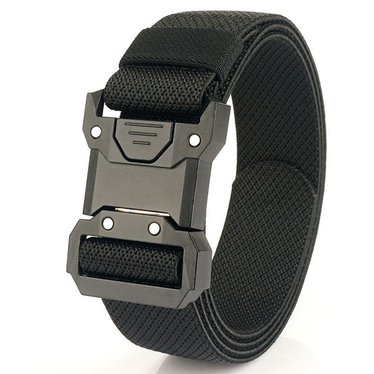 Tactical Quick Release Buckle Braided Elastic Belt