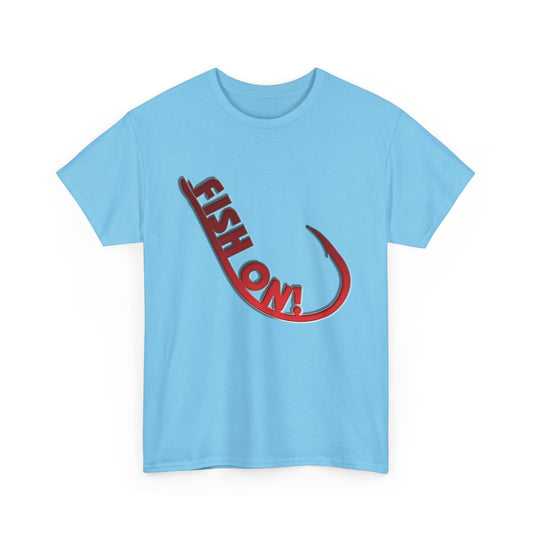 Fish on hook, Heavy Cotton T-Shirt