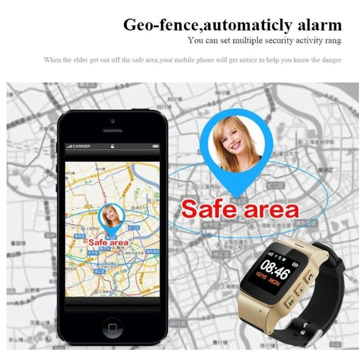 GPS Tracking Watch for Elderly Smart Watch Anti-lost SOS Wi-Fi