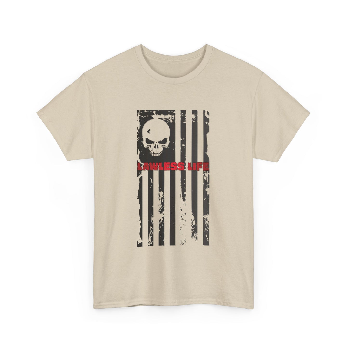 Lawless Life Flag. Heavy Cotton T-Shirt